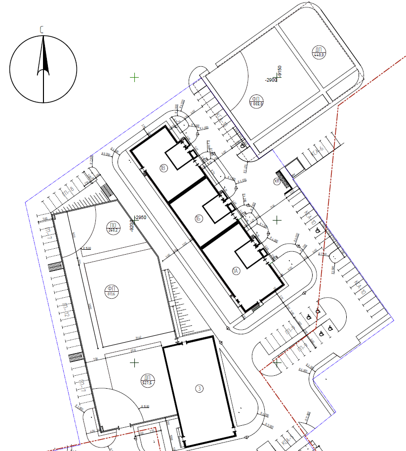 Схема размещения 15 этажного дома Генплан