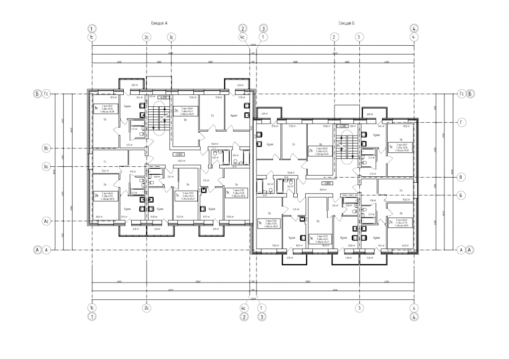 план типового этажа многоквартирного жилого дома
