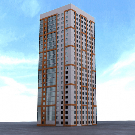 Готовый проект 26 этажного многоквартирного жилого дома - визуализация 4